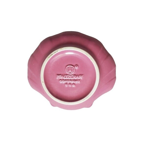 Vintage Pfaltzgraff Pink Shell Clam Shell Soap Dish Trinket Bowl Excellent Decor - Picture 3 of 4